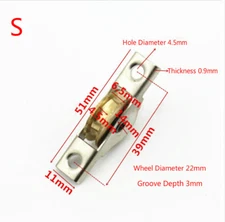 4.5mm Slot Width ф22mm Wheel Sliding Single Roller Axle Door Window Pulley