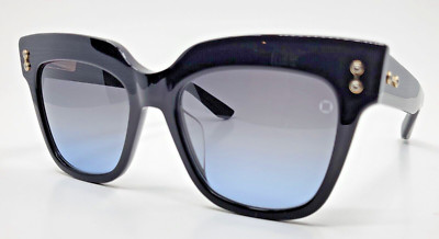 AKONI Lyra AKS-106A-55 Black with Gradient Dark Grey/Blue Lenses Sunglasses