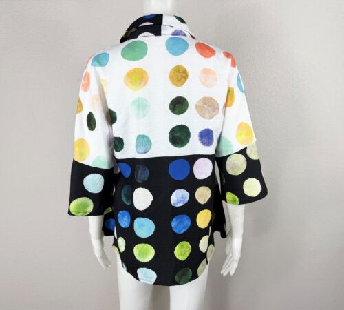 DAMEE, INC. Jacket Fun Polka Dot Print Colorful Wire-Collar Small - NTSF - Picture 4 of 7