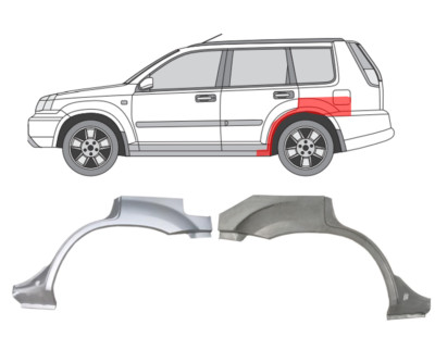 For Nissan X-Trail 2001-2007 4 Door Wheel Arch Repair Panel Set / L+R