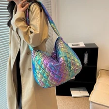 Quilted Crossbody Bag Shoulder Messenger Tote Bag