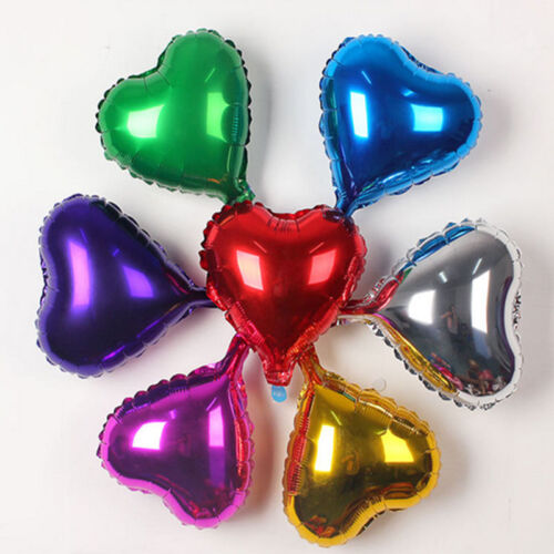 Lot of 5x Heart Foil Balloon Baby Shower Wedding Bridal Bride Shower Love Float - Picture 1 of 11