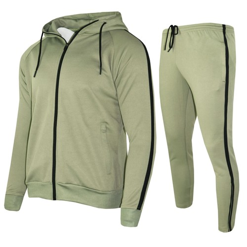 Boys Kids Polyester Tracksuit Slim Fit Joggers Bottom Zip Hooded Panel - Picture 2 of 8
