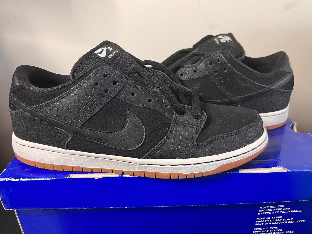 NIKE DUNK LOW PRM SB Sz 8.5 DS NONTOURAGE BLACK CEMENT GUM ENTOURAGE 504750-040