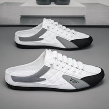 Backless Loafers Sneakers Men Mule Trainers Casual Sports Shoes Slip on Outdoor