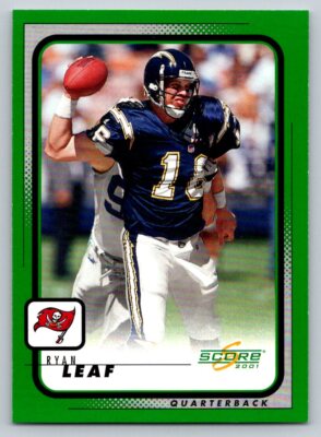 2001 Score #202 Ryan Leaf Tampa Bay Buccaneers