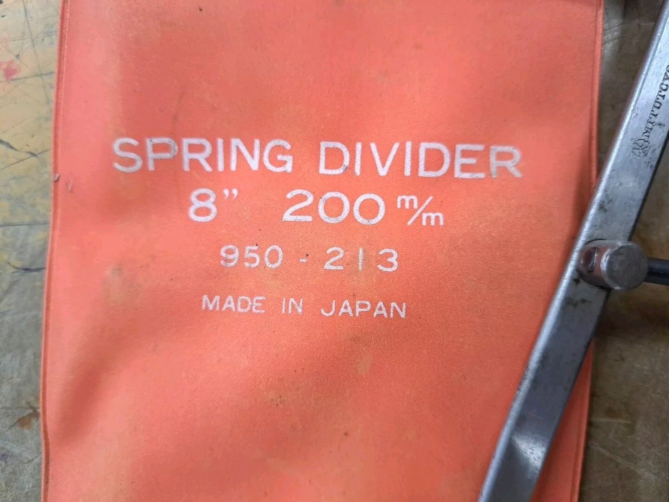 Spring Divder Mitutoyo 8” Inch Spring Divider Tool 200mm - Model 950-213 - Made In ...