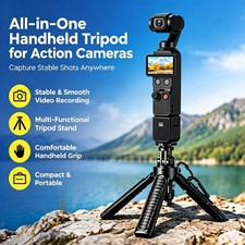 2 in 1 Mini Hand Grip Tripod Extendable Selfie Stick for GoPro DJI Action Camera