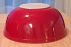 Vintage Pyrex 404 RED 4 Qt. Large 10.5" Nesting Mixing Bowl~NICE!!