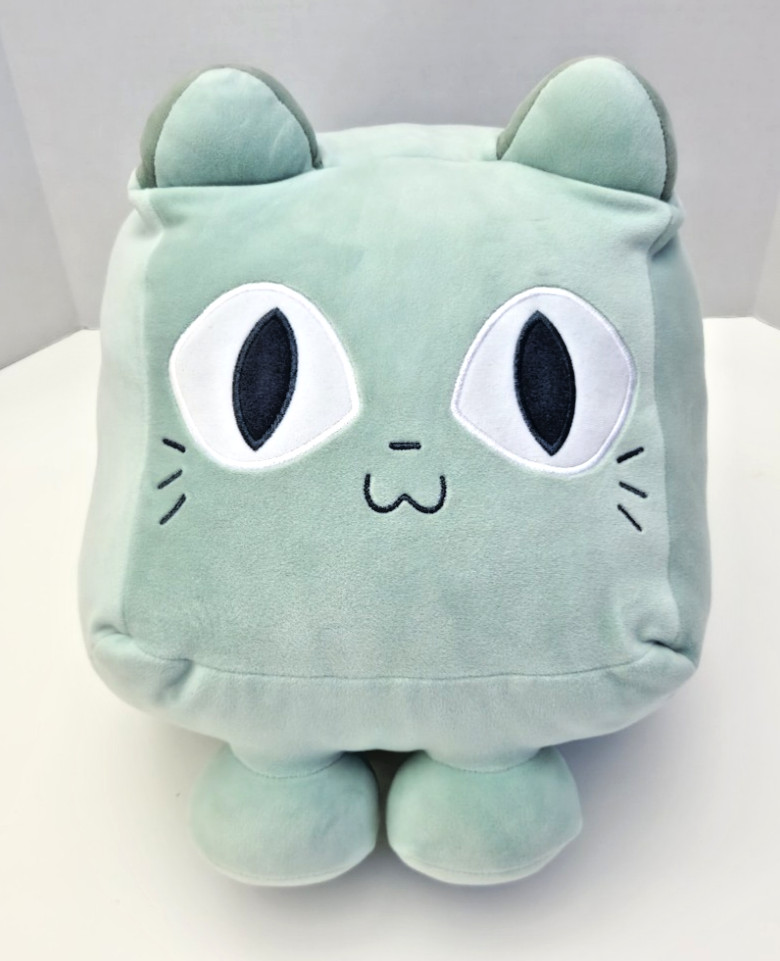 Pet Simulator X 12" Cat Plush Sage Green Kitty Stuffed Animal Big Games No Code