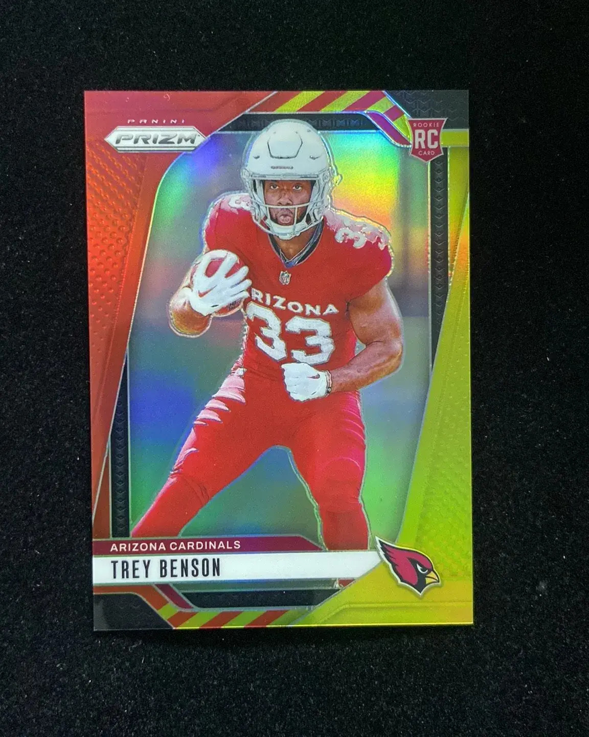 2024 Panini Prizm Red Yellow #392 Trey Benson RC Rookie 20/44 Cardinals TOM