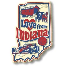 "Love from Indiana" Vintage State Magnet by Classic Magnets