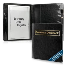 3 Pack Secretary Deskbook Check Register Cover 8.4*9 Inch Transaction Register 