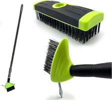 TwinHeads Set 3 in 1 Extendable Weed Remover Tool, Wire Brush Scraper  Broom Set