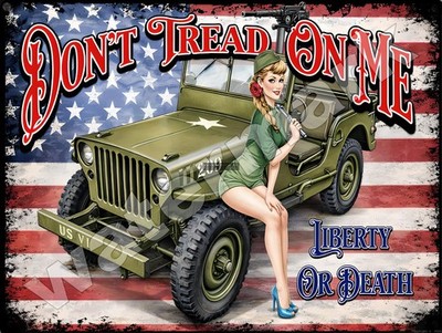 Don't Tread on Me Liberty or Death  Metal Sign 9'' x 12'' or 12'' x 16''