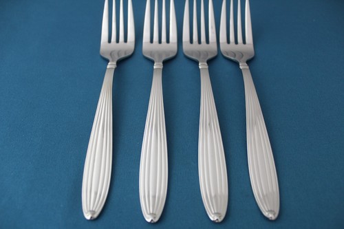 Reed & Barton JUBILEE Large Salad Forks (Set of 4) Glossy 18/8 LIGHT USE 7 1/8"