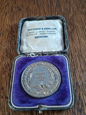 Fattorini Bradford cased medallion. Reward of Superior Merit. For Regular Attend