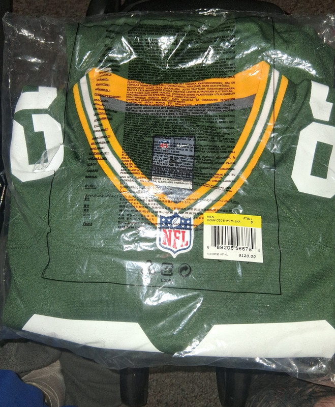 Green Bay Packers NFL Football Jersey Men’s Size S Green White Yellow Official