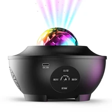 Galaxy Projector,Star Projector for Bedroom,Night Lights with White Noise, Bl...
