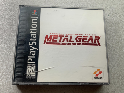 Metal Gear Solid (PlayStation 1 PS1) Black Label CIB KOMPLETT mit Handbuch
