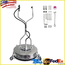 20" Pressure Washer Surface Cleaner Dual Handle Power Washer with Wheel 4600 PSI