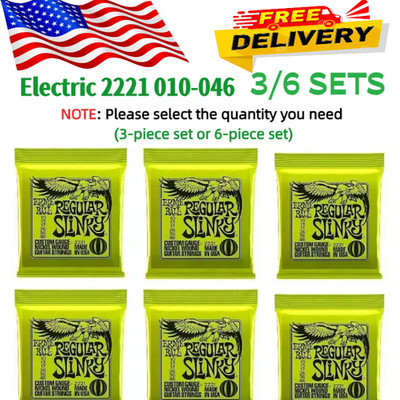 3/6 SETS! ERNIE BALL REGULAR SLINKY 10-46 ELECTRIC GUITAR STRINGS 2221