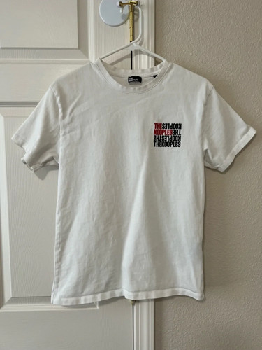The Kooples White Graphic Logo Tee Size Small