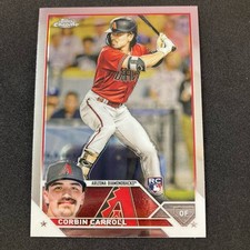 Corbin Carroll 2023 Topps Chrome Rookie Card #95 Arizona Diamondbacks. rookie card picture