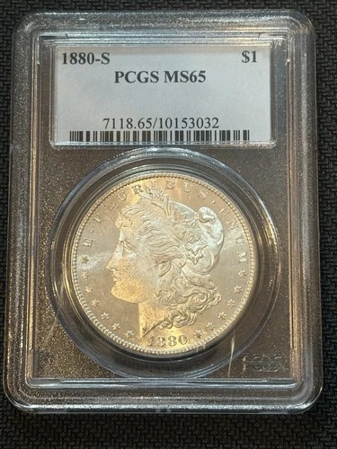 1880-S Morgan Silver Dollar MS65 PCGS Blue Label