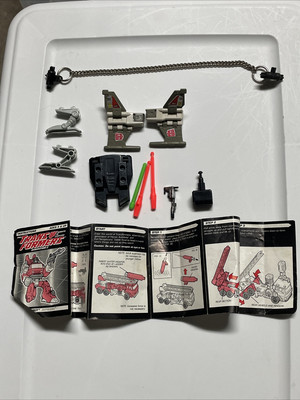 Vtg 90 s G2 Transformers 1993 INFERNO Aerialbot firetruck truck Parts Manual Q1