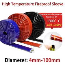 Tubo manicotto protettivo protezione antincendio fibra di vetro silicone Φ4mm-Φ100mm