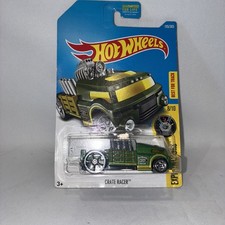 Hot Wheels Green Crate Racer Experimotors 8/10 195/365 Sealed Wear on Card
