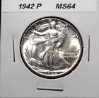 1942-P  WALKING LIBERTY HALF DOLLAR - Choice Uncirculated