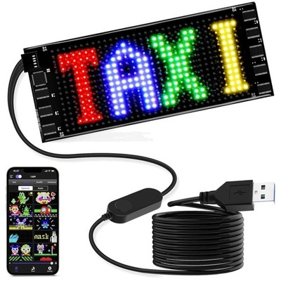 Portable LED Matrix Sign 7''x3'' - Customizable & Easy to Use for Any Occasion