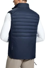 Men's Lightweight Puffer Vest, Winter Quilted Hiking Sleeveless Vest