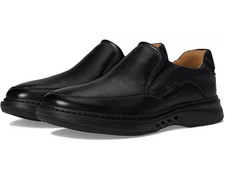 Clarks Mens Un Briley Step Black Leather Loafer