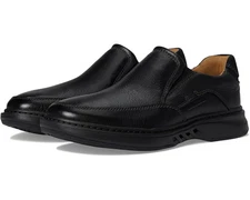Clarks Mens Un Briley Step Black Leather Loafer