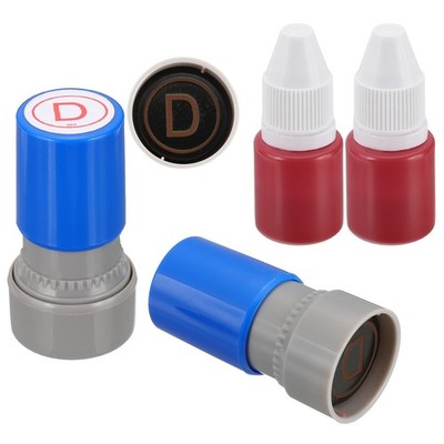 Letter Stamps Self Inking, 2Pcs Character D Alphabet Teacher Stamp, Blue