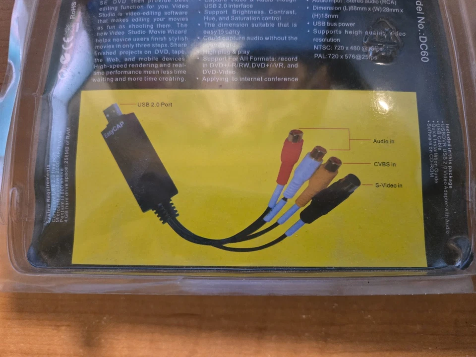 Easy CAPture USB 2.0 Video Adapter with Audio Capture & Edit With Boot Disc - Image 3 of 3