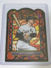 2013 Topps Archives Gallery Of Heroes Lou Gehrig Stained Glass SSP Yankees