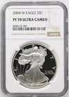 2004 W Proof American Silver Eagle NGC PF70 UCAM Brown Label - A621