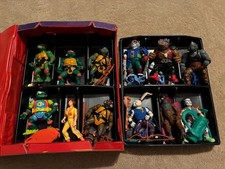 Original TMNT Playmates Action Figures  '88-'90 - Lot of 12   Accessories   Case