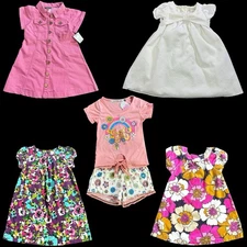Lot of 5 Pieces Mixed Brands Toddler Size 3T Girl's Dresses & Short Set