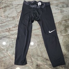 Nike Pro Teens Black Compression Pants Dri-FIT Activewear Leggings Size S