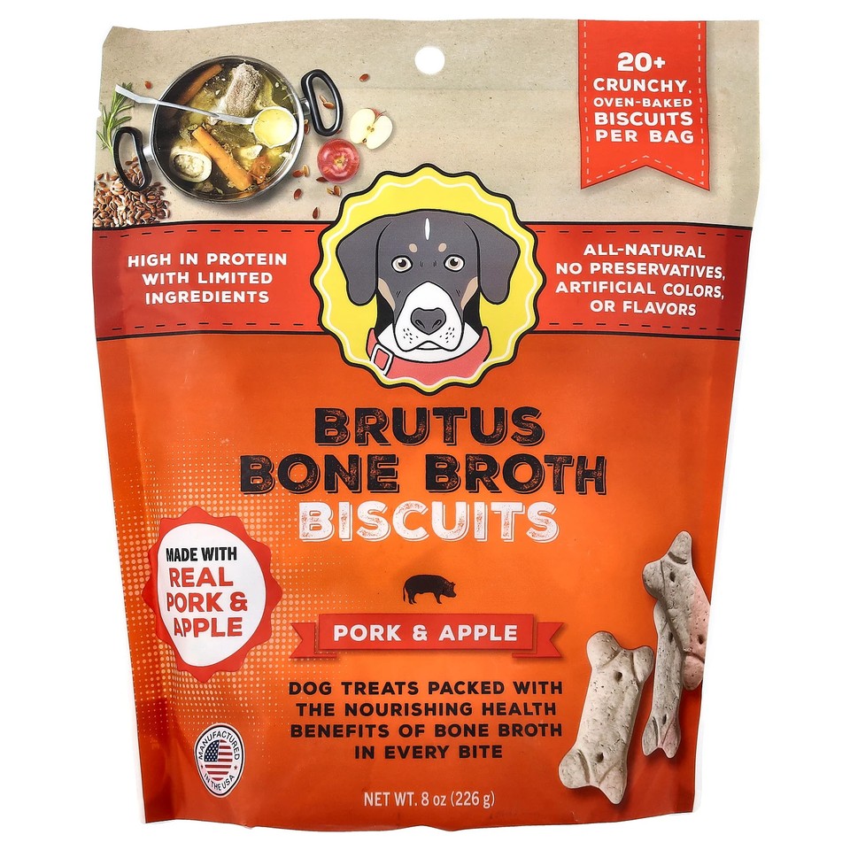 Biscuits, For Dogs, Pork & Apple, 8 oz (226 g)