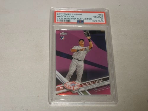 2017 Topps Chrome Pink Refractor #169 Aaron Judge Rookie RC PSA 10 GEM MINT