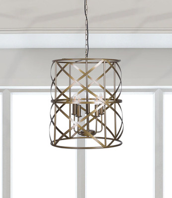 Addie 5-Light Chandelier   Gold Wrought Iron   Modern Industrial   New
