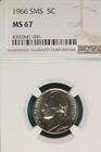 1966  NGC SMS MS 67  Jefferson Nickel #B3470 — photo 1