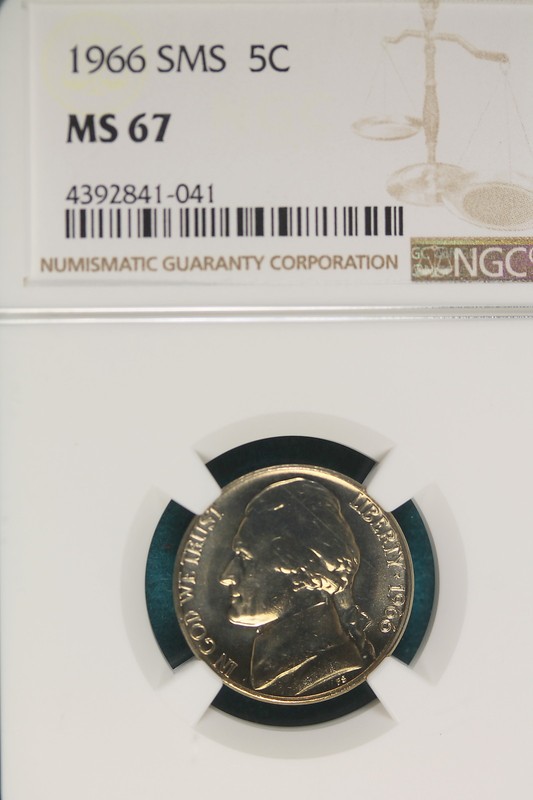 1966  NGC SMS MS 67  Jefferson Nickel #B3470