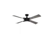 Matte Black Indoor Ceiling Fan w/ Remote Control 56 in.